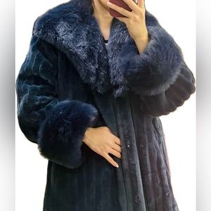 Vintage faux fur coat - Large